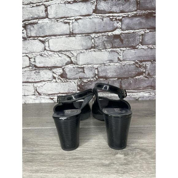 Ara Black Patent Leather Peep Toe Strap Pump Heels Women Sz 8.5M US/39EU - Picture 12 of 16